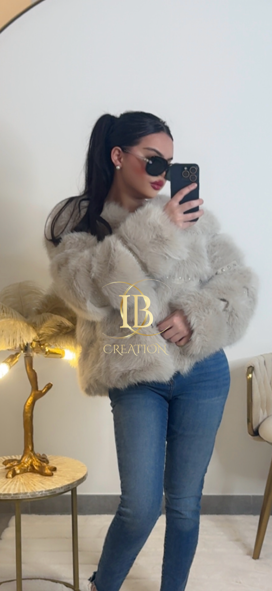 VESTE A FOURRURE GUCCHIA